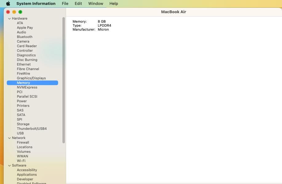ジャンク品MacBook Air (M1, 2020) A2337 - 画面破損