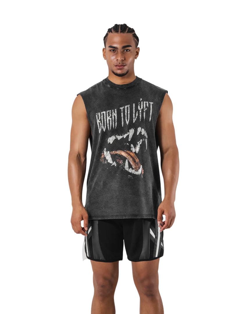 【新品】LÝFT ロゴ T-SHIRTS T-シャツ　ノースリーブ　ブラック