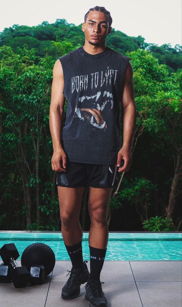 【新品】LÝFT ロゴ T-SHIRTS T-シャツ　ノースリーブ　ブラック