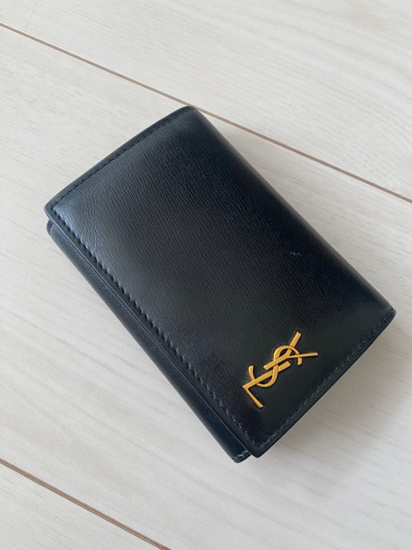 SAINT LAURENT ブラックレザー キーケース