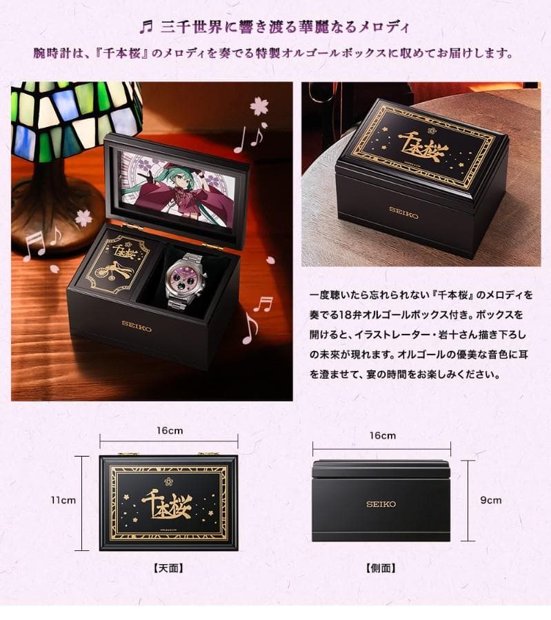 SEIKO 初音ミク 千本桜 セイコー コラボ腕時計 ～オルゴールボックス付き～