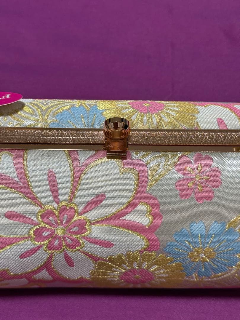 新品未使用品　Freek　和装草履＆バッグ　ゴールド系　花柄　フリーサイズ