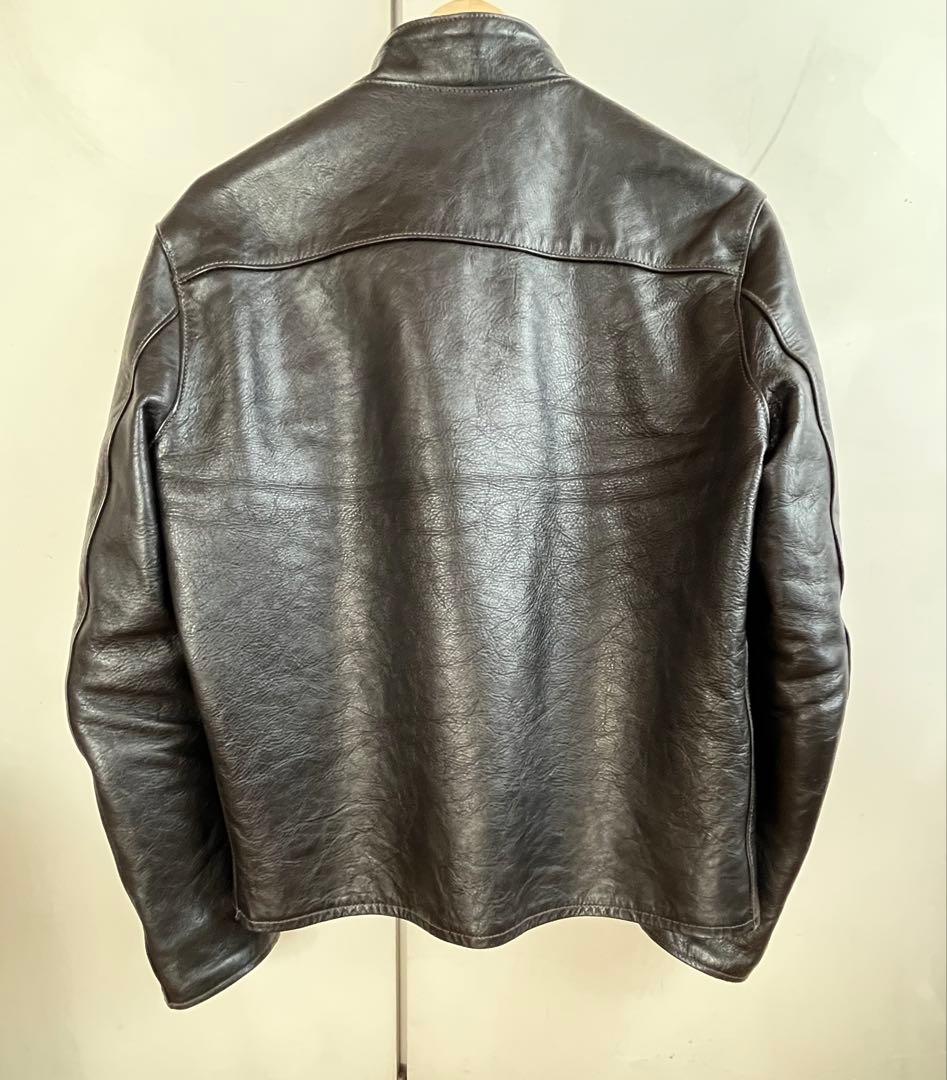 【擦れナシ】Buco ブラック レザー シングルライダースジャケット 38
