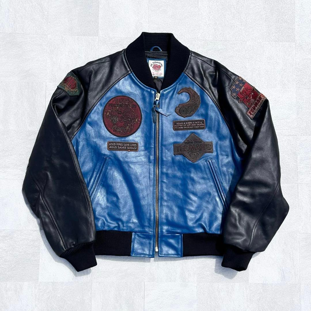 専用！500着限定 TEDMAN テッドマン オールレザー 刺繍 スタジャン