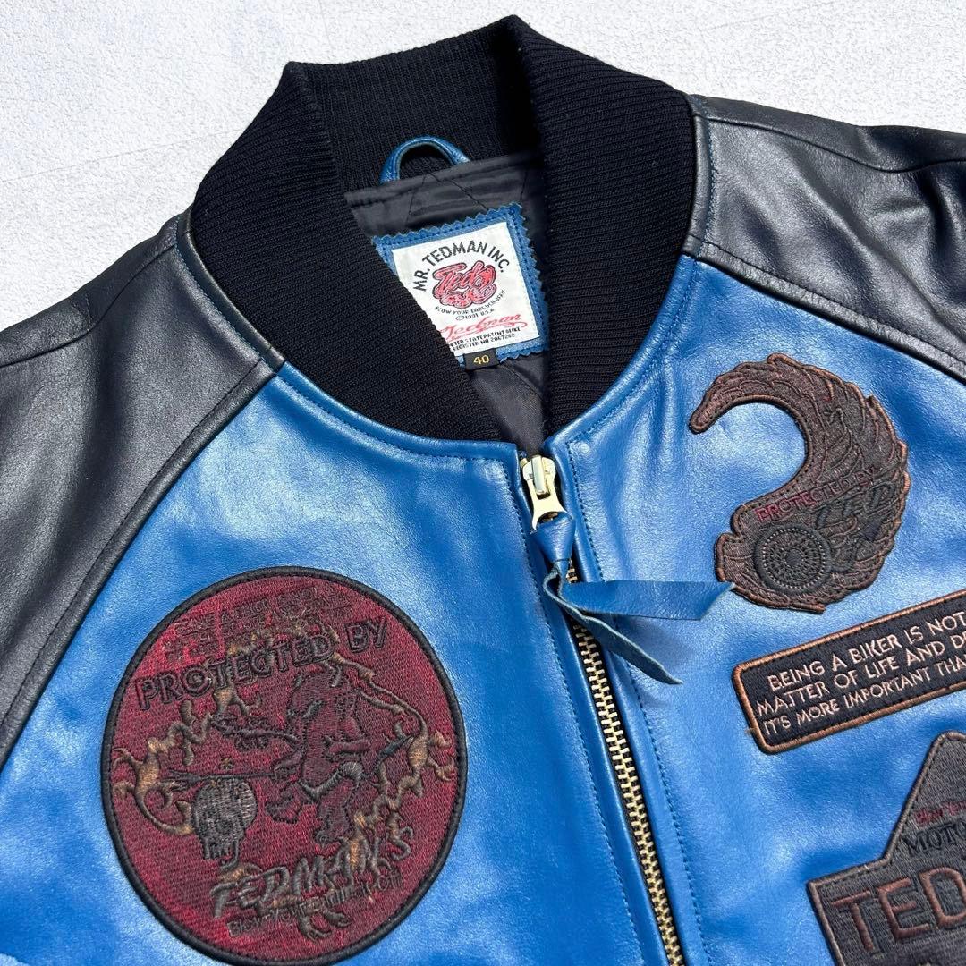 専用！500着限定 TEDMAN テッドマン オールレザー 刺繍 スタジャン