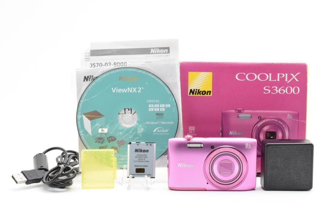 【美品】Nikon COOLPIX S3600 ピンク　動作確認済