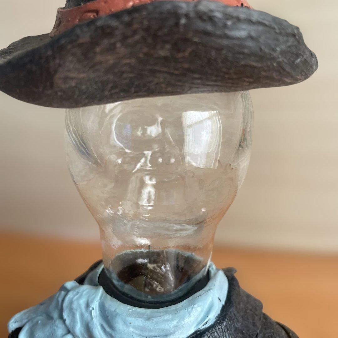 テメ２段　Jia Dia 光るスノードームガラス球型スカルデザイン ランプ