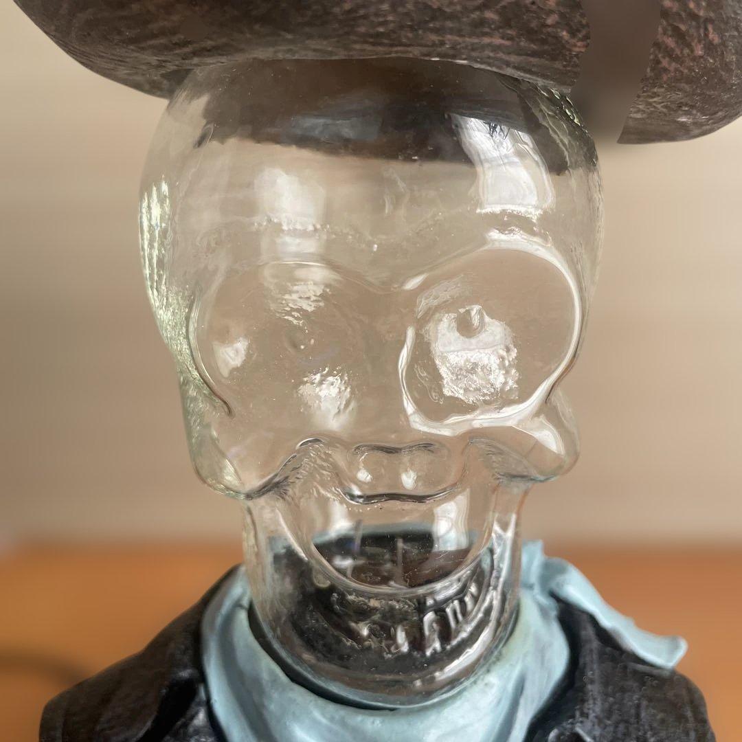 テメ２段　Jia Dia 光るスノードームガラス球型スカルデザイン ランプ