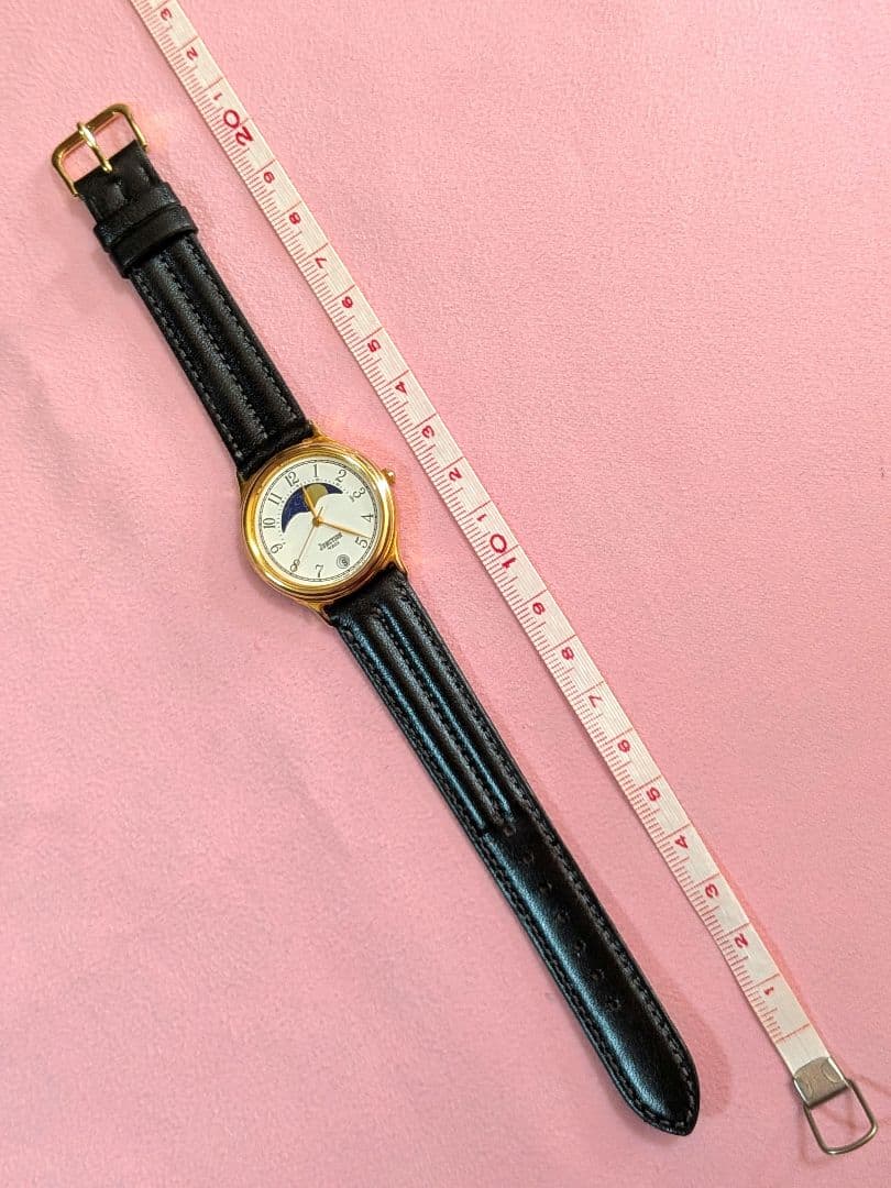 シチズン　VEGA ムーンフェイズ　デイト　稼働　新品電池　新品ベルト