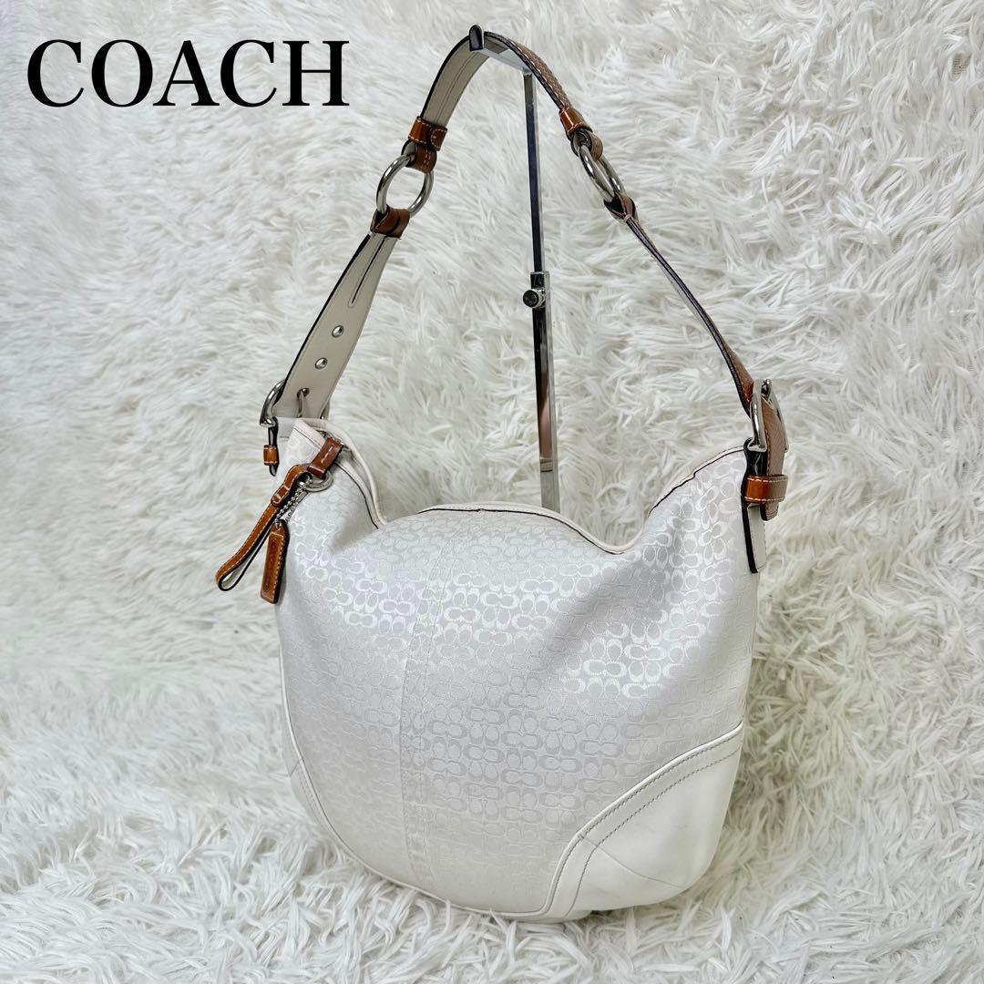 COACH コーチ ワンショルダー シグネチャー ホワイト 肩掛け y2k
