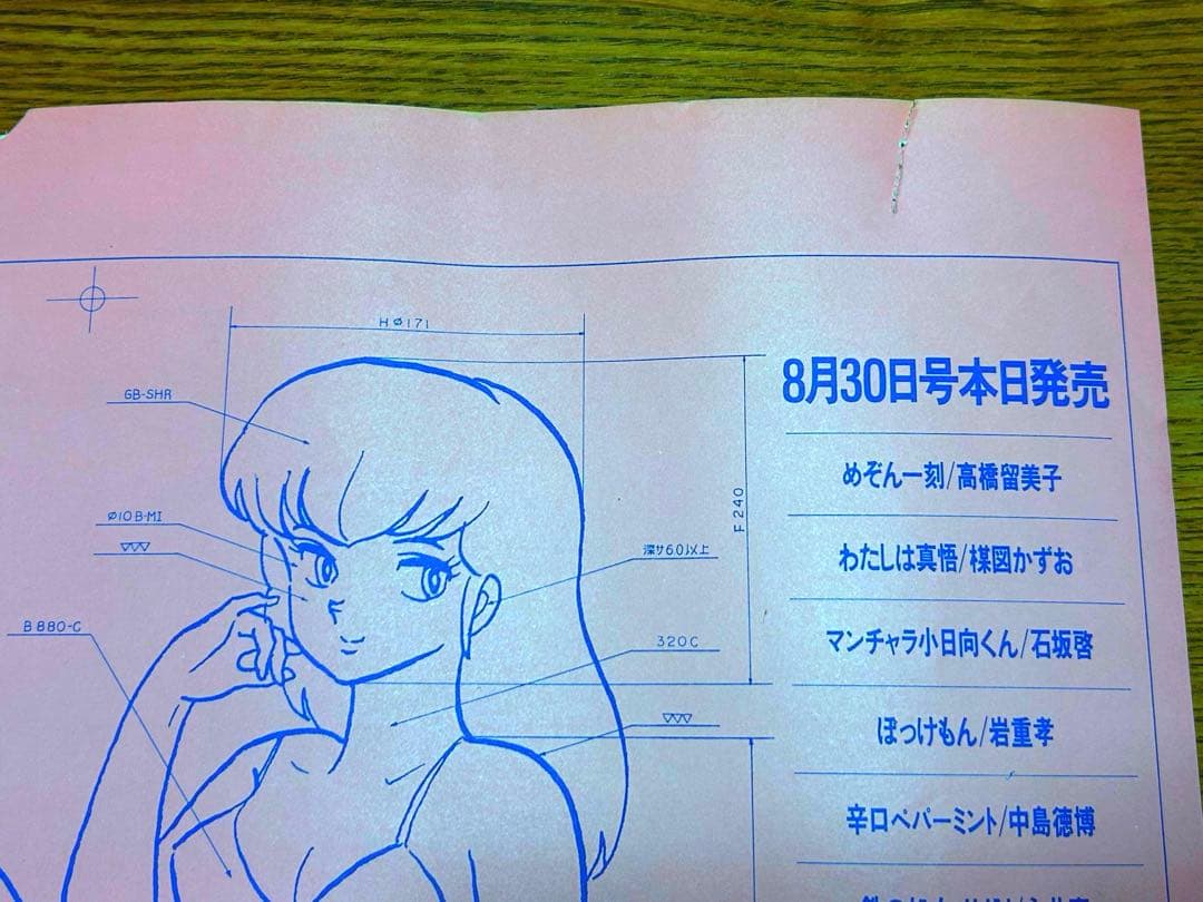 めぞん一刻 音無響子 ポスター 高橋留美子 ビッグコミックスピリッツ 非売品