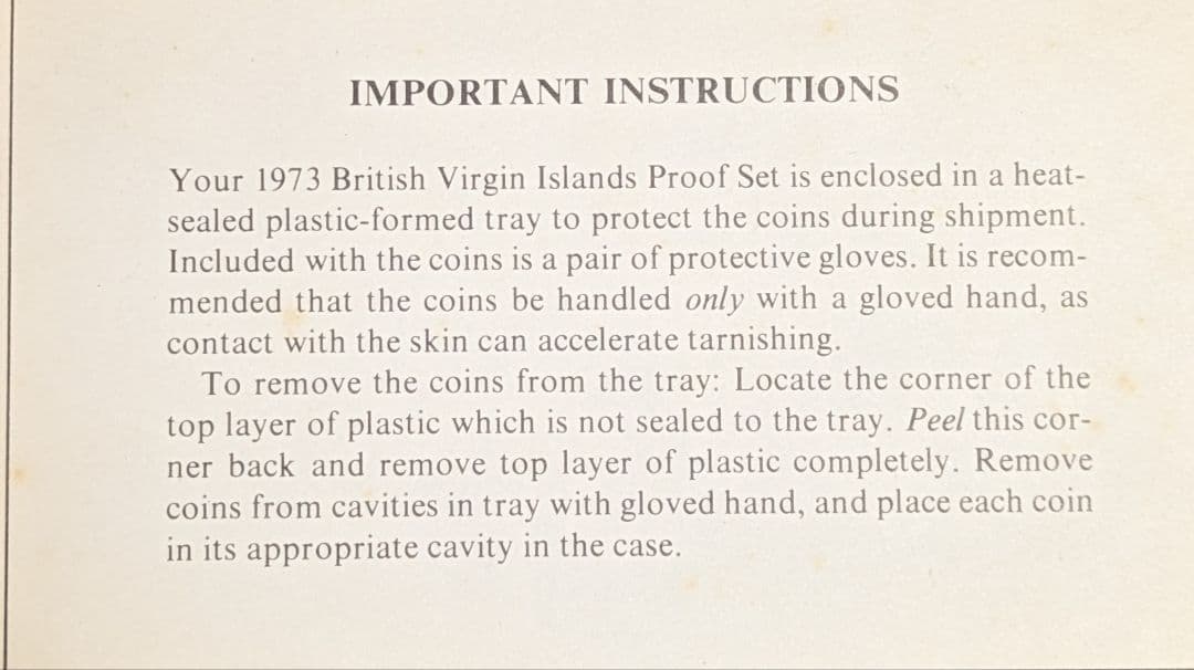 1973年イギリス領ヴァージン諸島 フランクリンミントセット