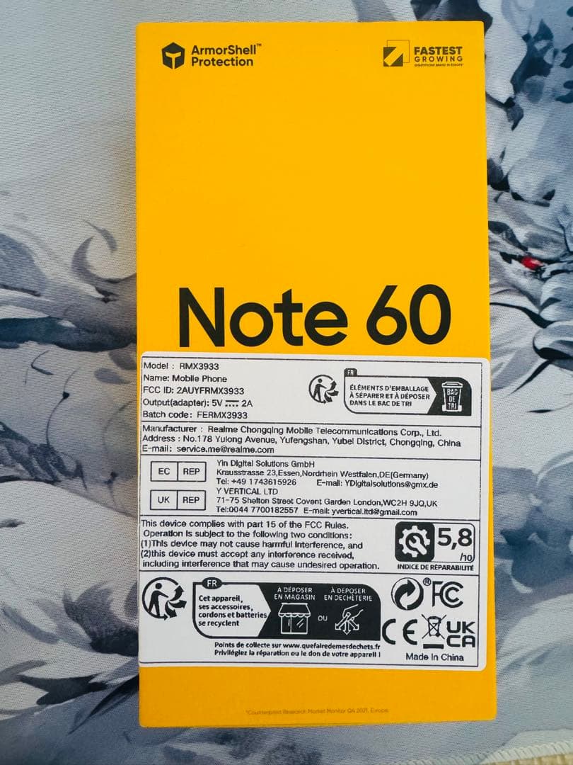 Realme Note 60 4Gb/128Gb 黒 New 7台