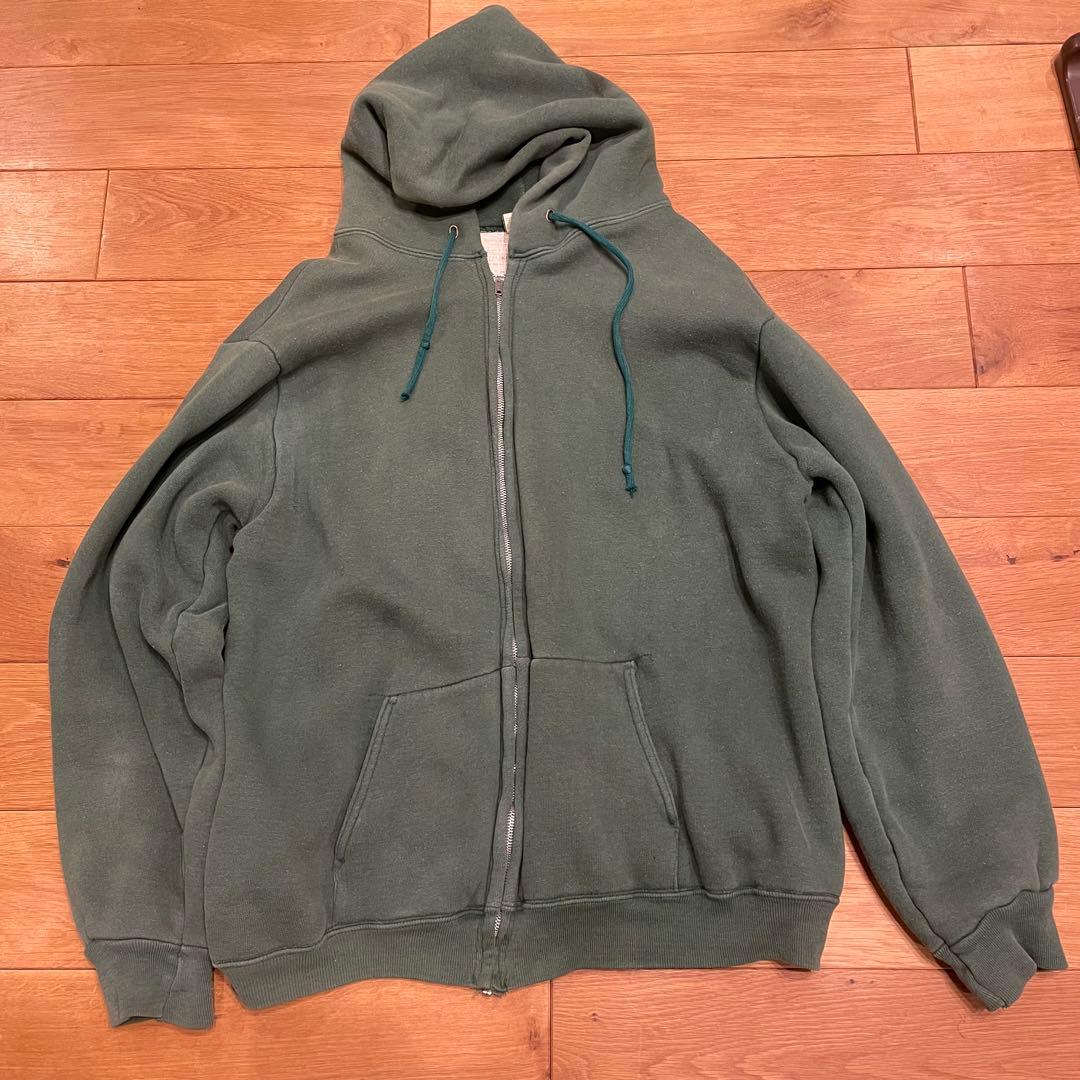 貴重　spruce フェード　グリーン　ジップパーカーXL