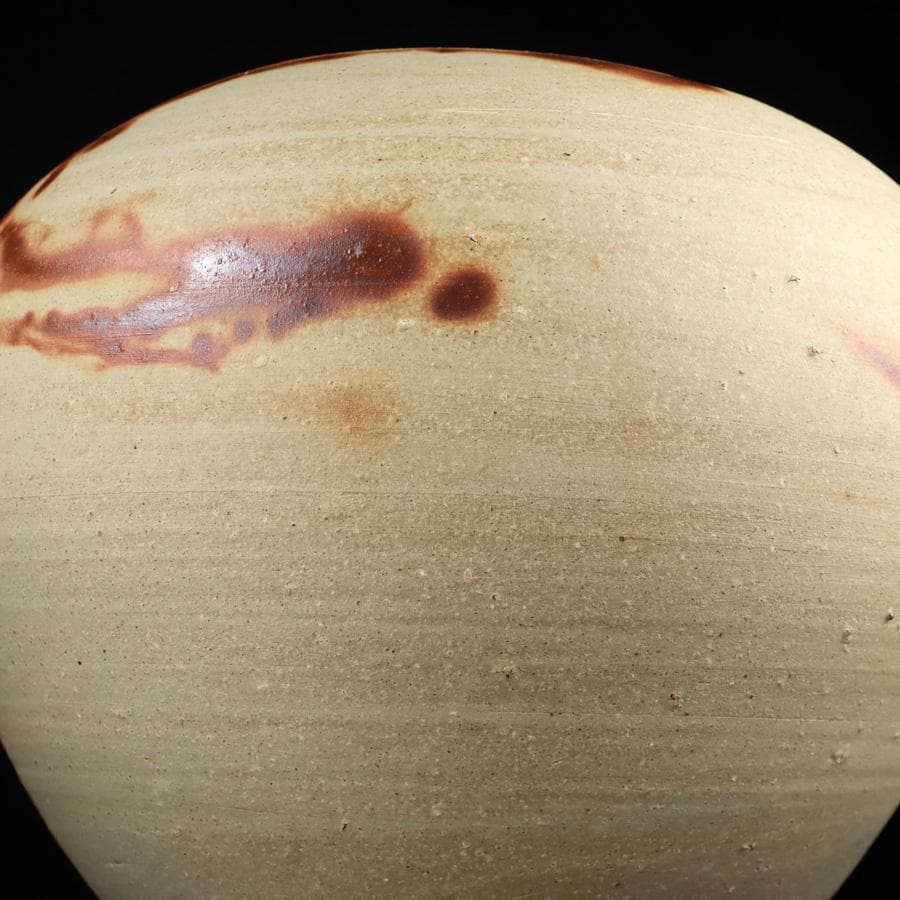 専用 Y2917 人間国宝 伊勢崎淳 備前焼 大壷 35㎝ 飾壷 共箱