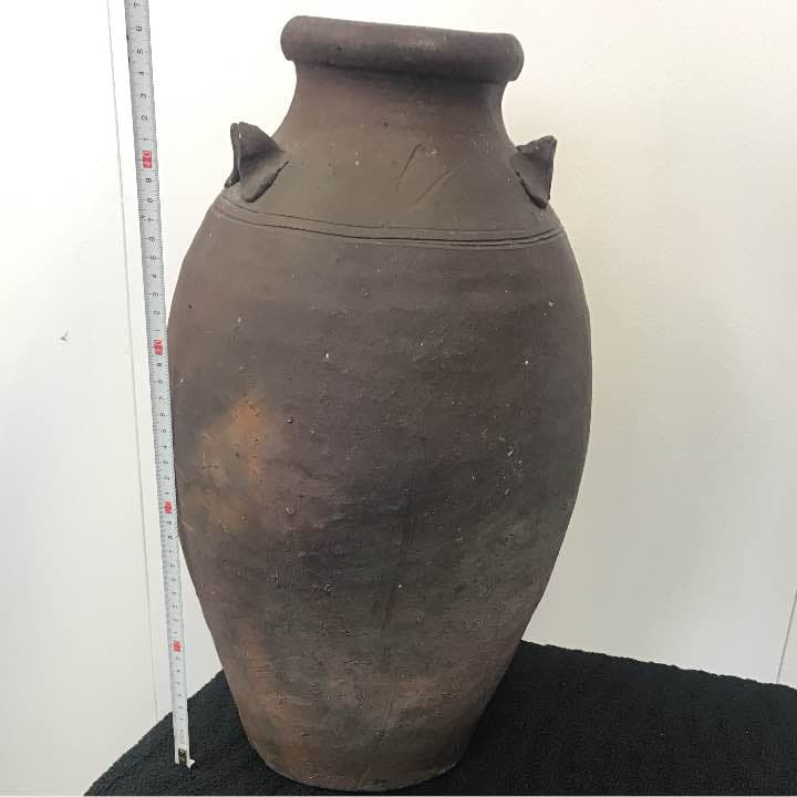 備前焼 三耳壶時代物。