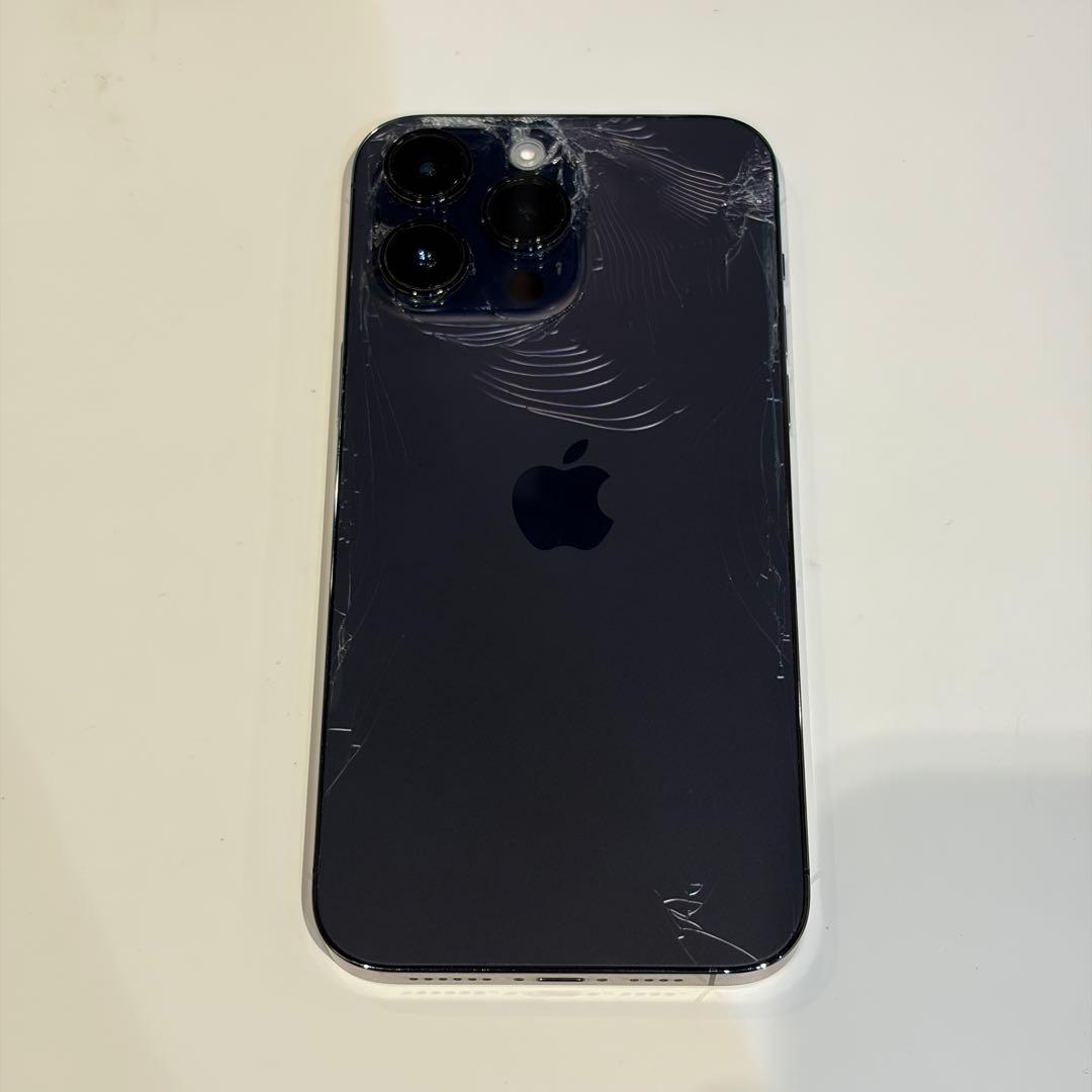 SIMフリー iPhone 14 Pro Max 256GBパープル　背面割れ