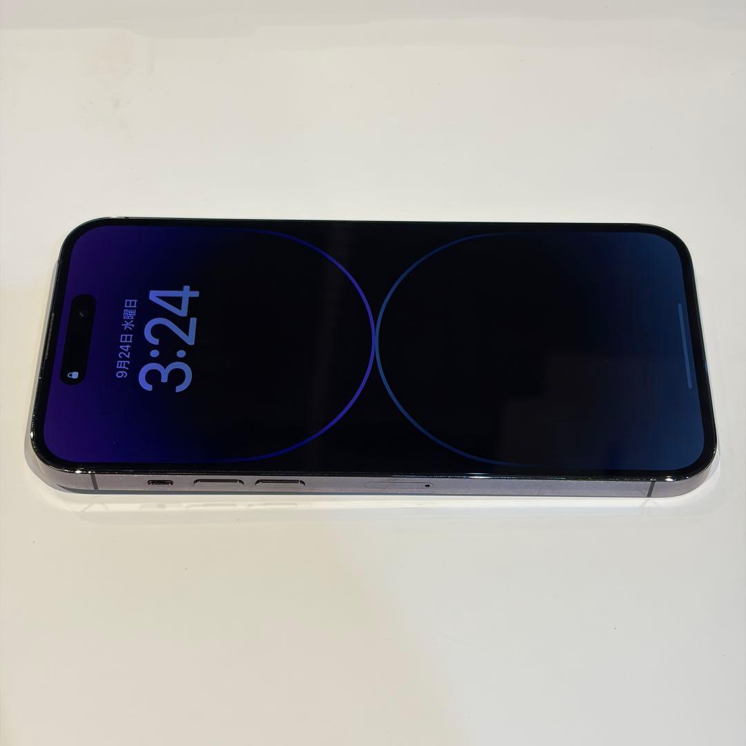 SIMフリー iPhone 14 Pro Max 256GBパープル　背面割れ