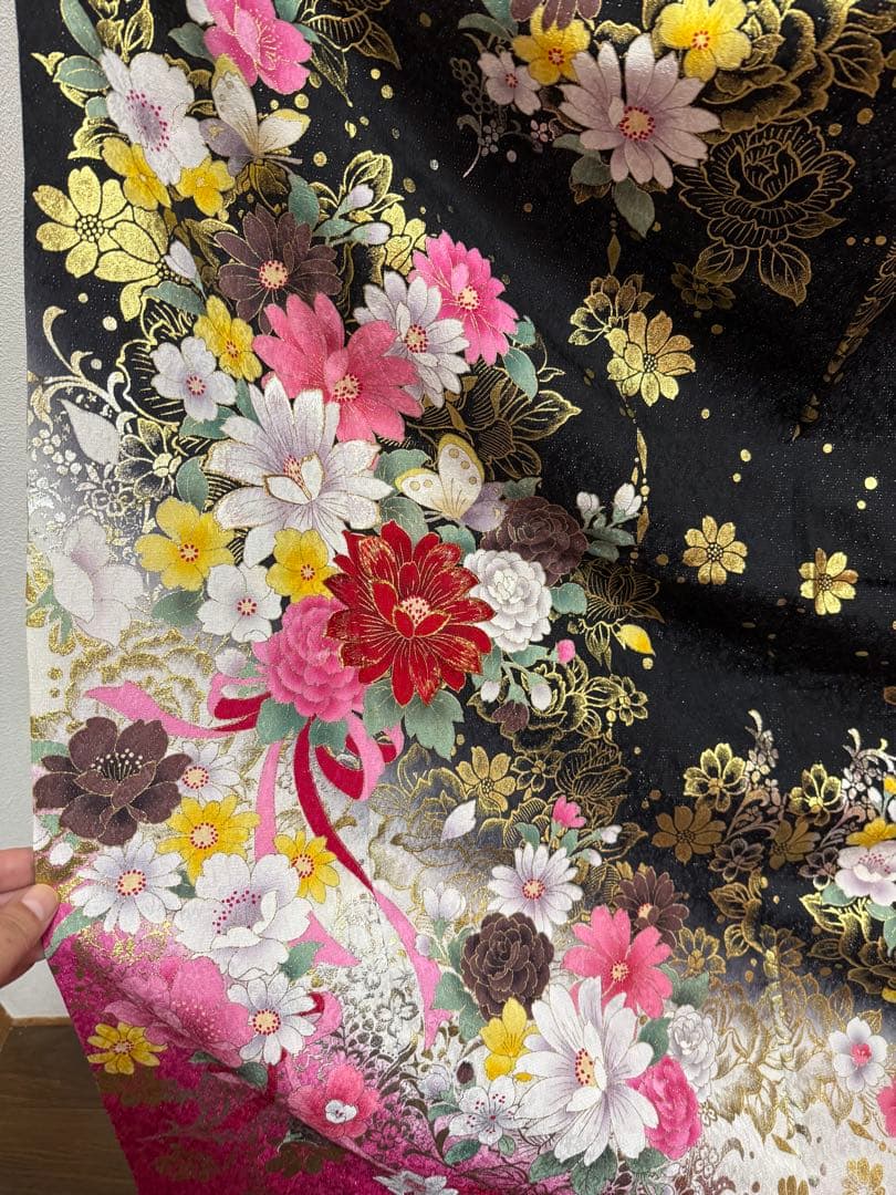 振袖　フルセット　華やか　ふくよかサイズ