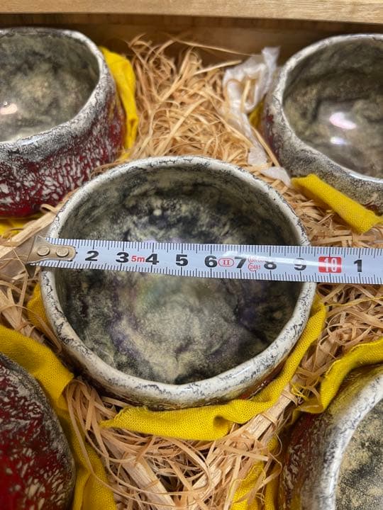 箕面焼　吸出茶碗　初代　松田志与女作