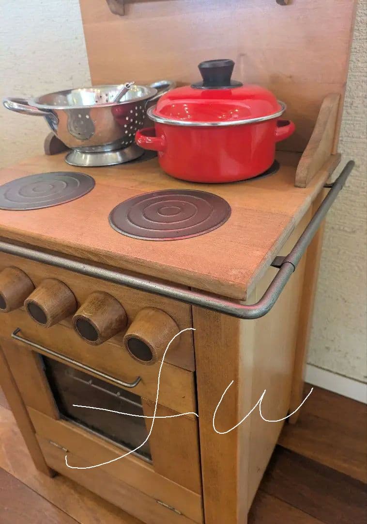 ②フランス Moulin Roty社 ＊ 木製キッチン コンロ 【セット販売】