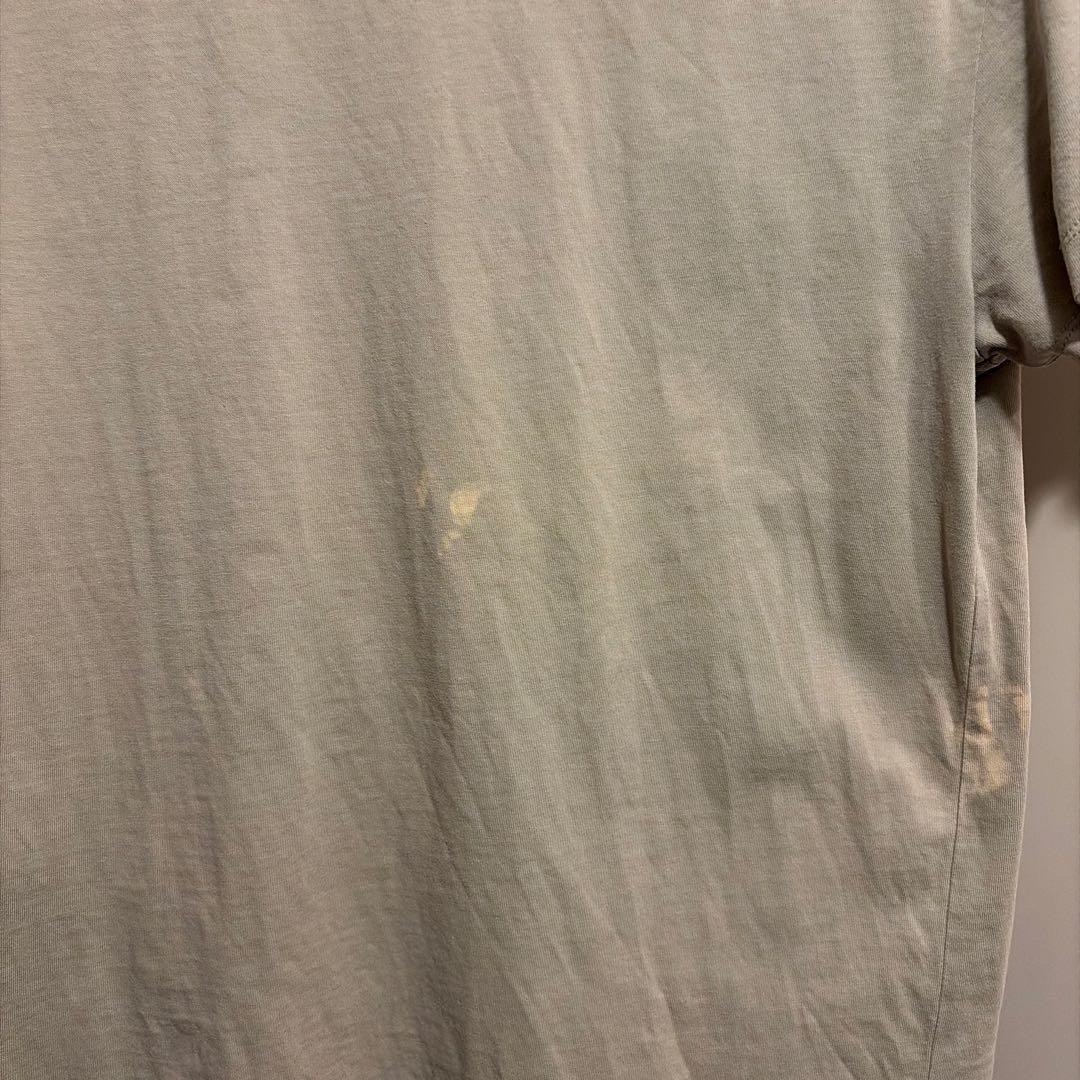 LOEWE ベージュ ロゴ刺繍 Tシャツ　漂白剤染み有り