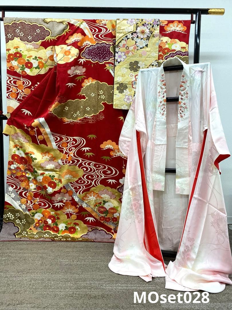 振袖 長襦袢 袋帯 3点セット 青柳 身丈 172cm ガード加工済