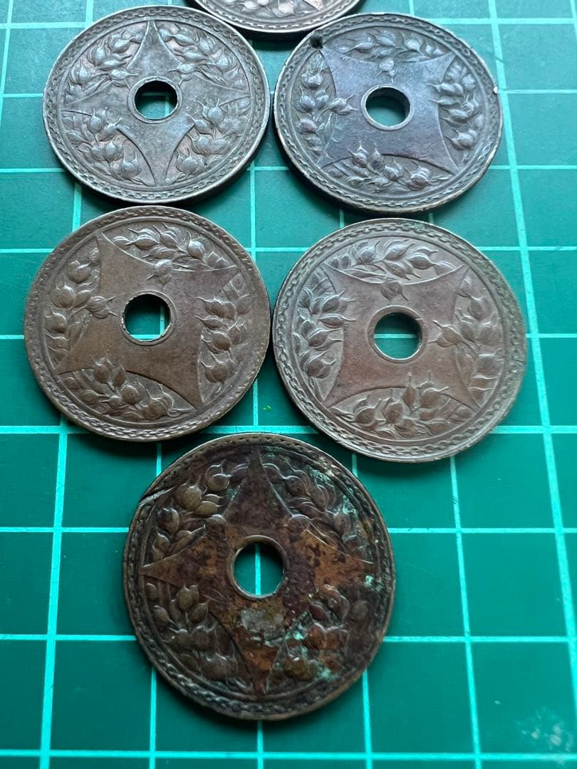 中国銭　一分銅貨　6枚ロット