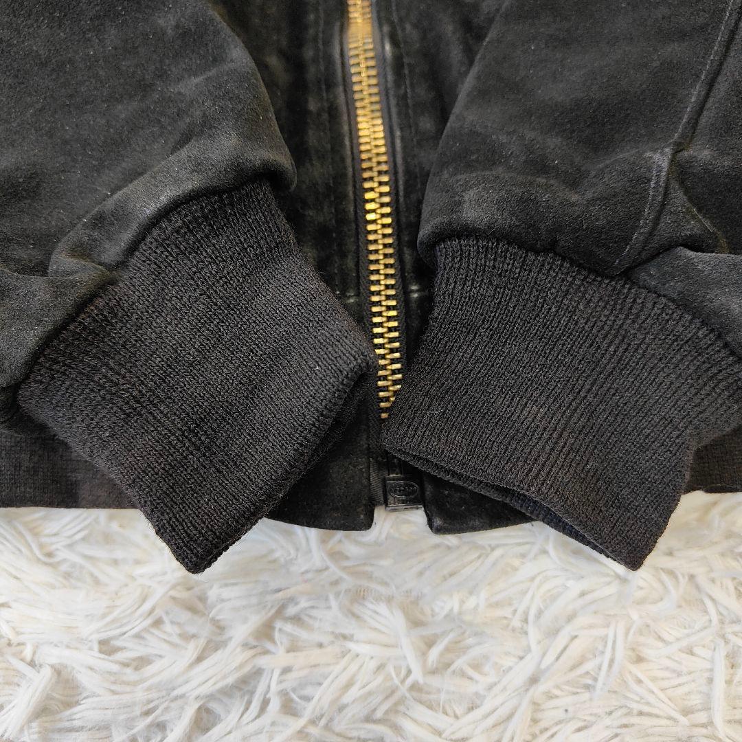 VANSON 9TJV クロスボーン　バックドロップ別注　スエードレザー　黒