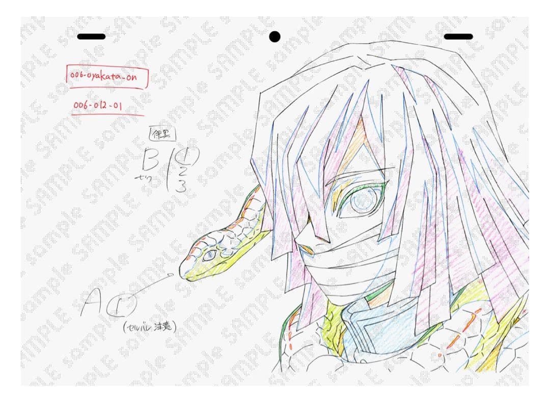 鬼滅の刃 DVD 特典 複製原画 2セット 義勇 実弥 無一郎 小芭内 蜜璃