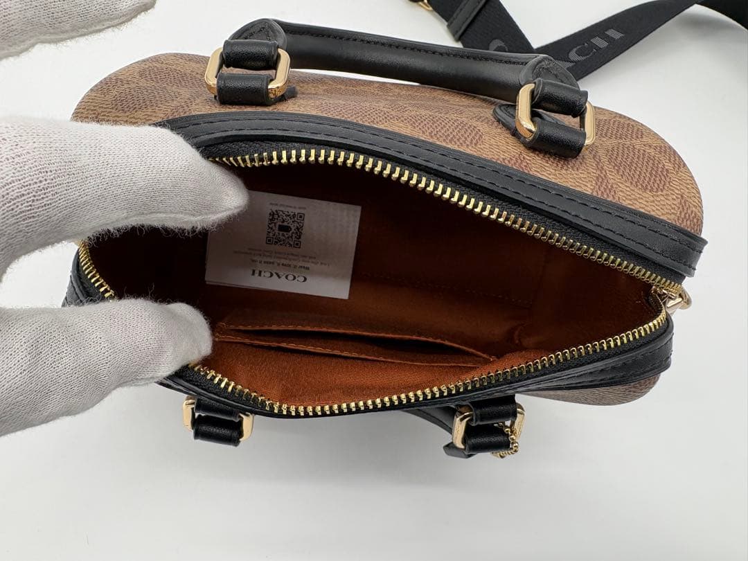 COACH コーチ シグネチャー ミニボストン型 2WAYショルダーバッグ