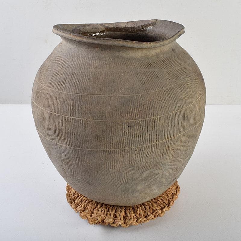 時代古陶磁　珠洲焼　古珠洲須恵器　線文壷　V　R9475H