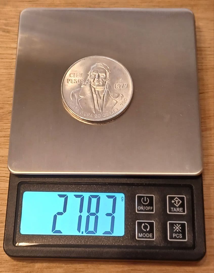 奴隷制や人種差別の廃止を提唱したホセ・マリア・モレーロス1979年 メキシコ銀貨