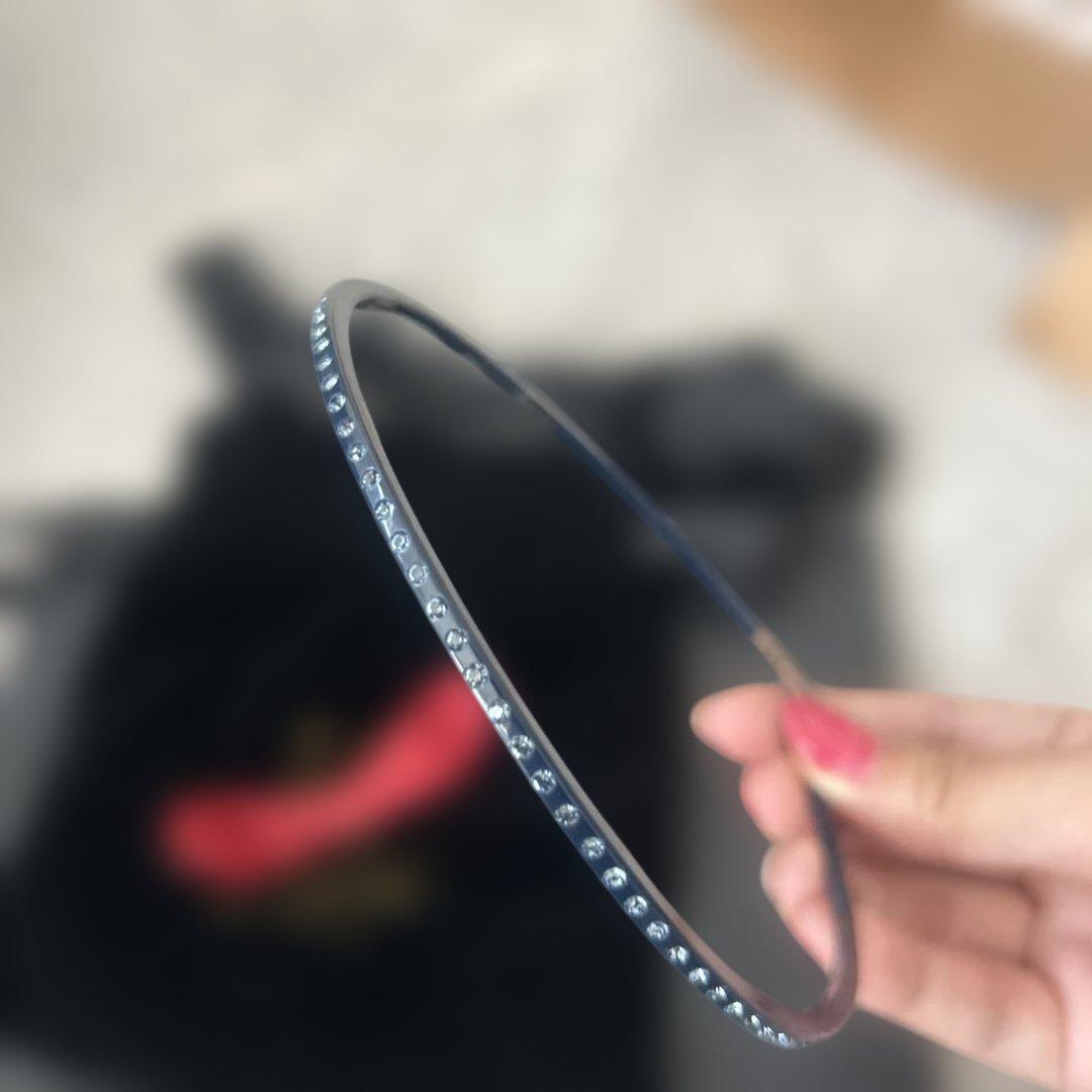 新品　未使用ALEXANDRE DE PARIS ネイビー カチューシャ