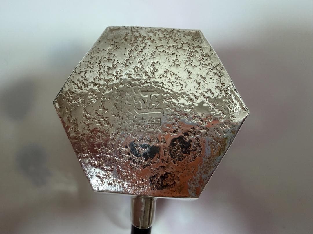 純銀製 六面取 急須 銀瓶 煎茶道具