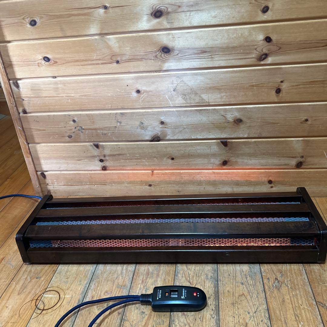 メトロ電気工業　足温風器　ハロゲン　木枠フットヒーター　MFH-321ET