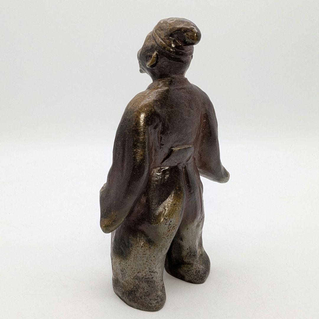 岡山県重要無形文化財 浦上善次 備前焼 壬申置物 共箱栞 サル 猿 三番叟 猿楽