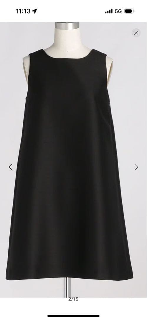 お値下げユナイテッドアローズワンピース ドゥロワーブラミンクブラックワンピース