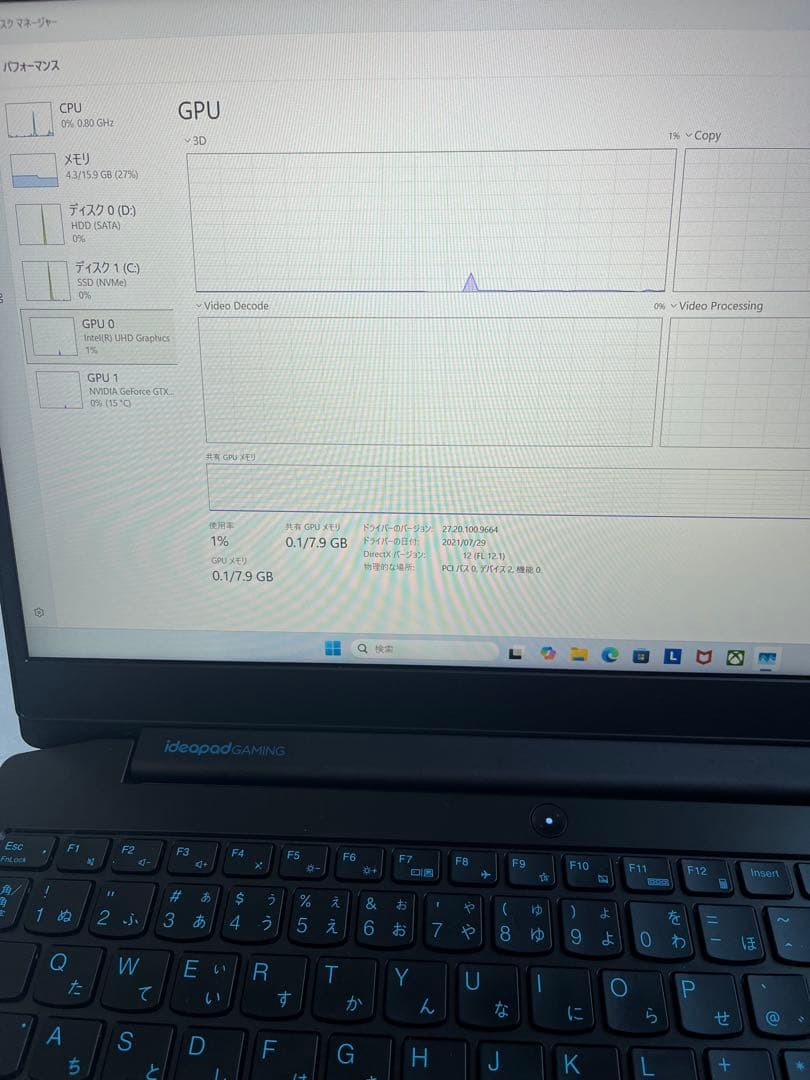 Lenovo Gaming 3 15IMH05＋ヘッドホンセット