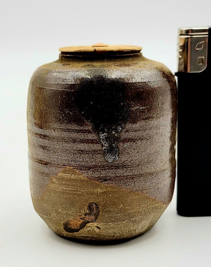 茶道具　時代物　瀬戸焼　茶入　時代仕服　合わせ箱、美術品