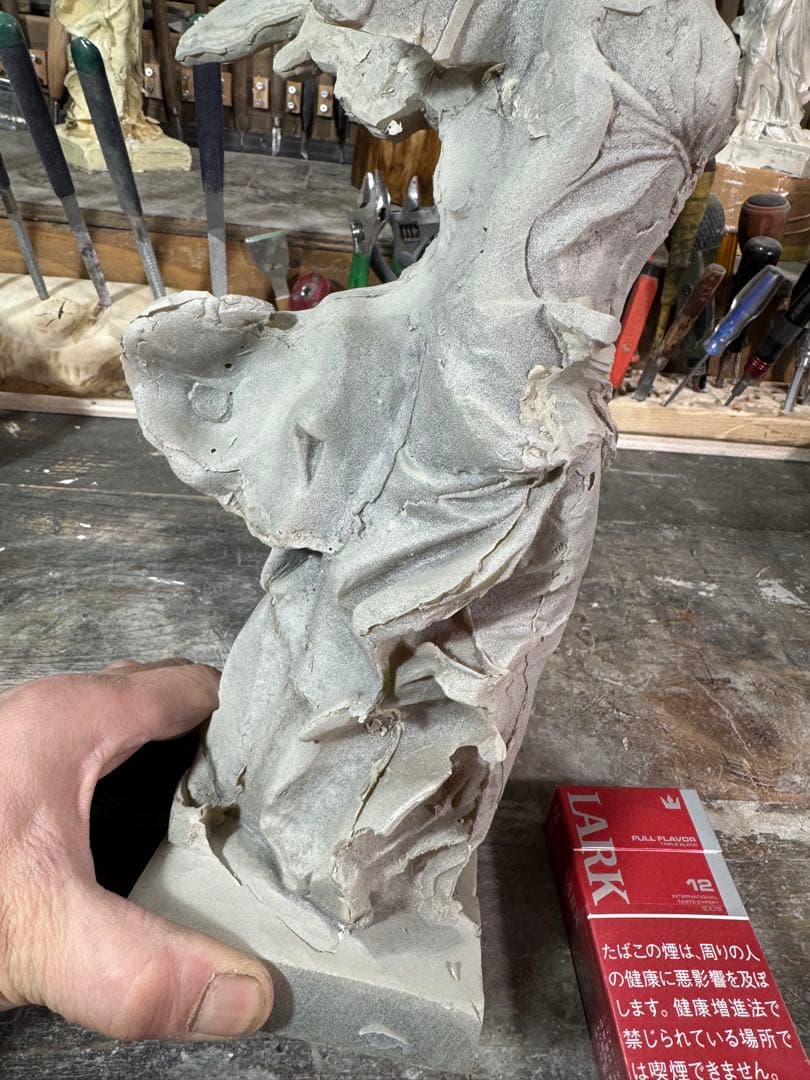 【廉価版】サモトラケのニケ 未仕上げ品 h35× w20×22約1.5kg