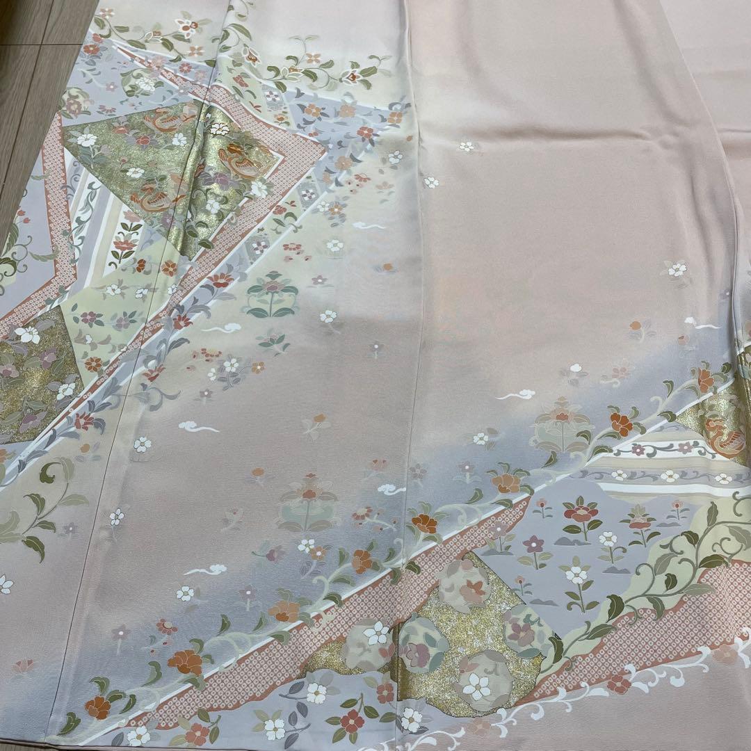 訪問着フルセット　友禅　金駒刺繍　袷　身丈155cm 裄丈64.5cm