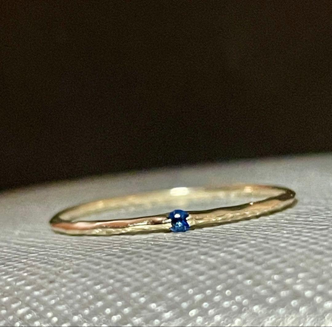 k10金 ブルーサファイア リング 指輪