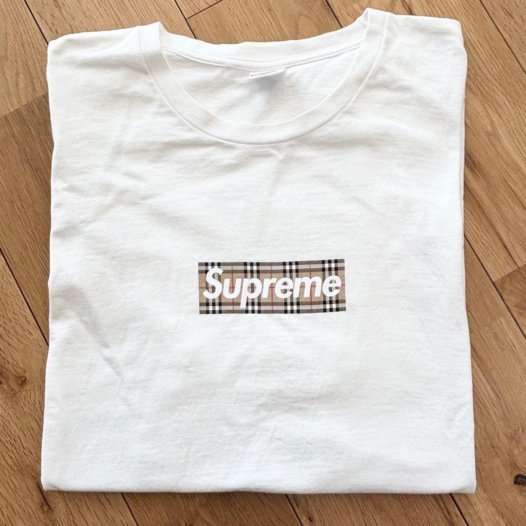 【希少】Supreme Burberry Box Logo Tee 22SS