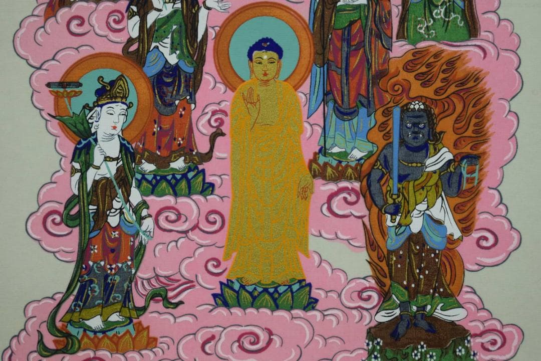 真作/伊予十三佛霊場/佛心/桐共箱付/布袋屋掛軸HF-988