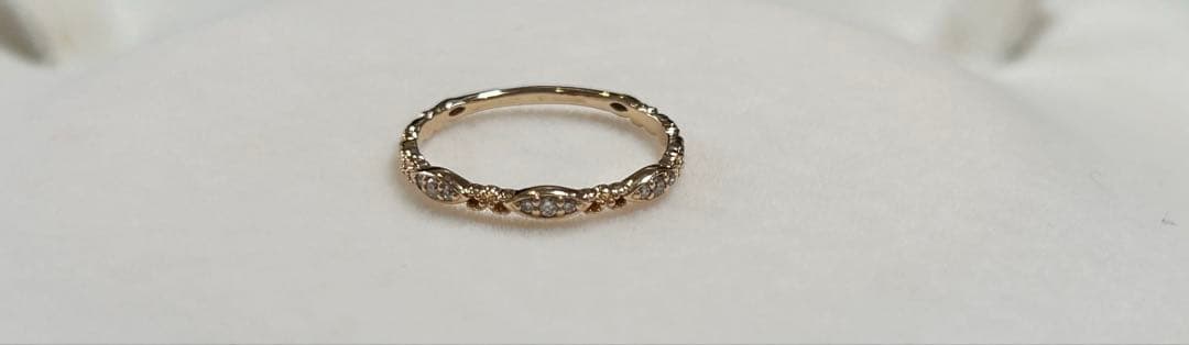 ゆ*ー様 ageteアガット K10YG 11号 ダイヤモンド カルムリング 販