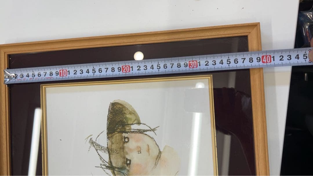 いわさきちひろ　色紙額 少女像