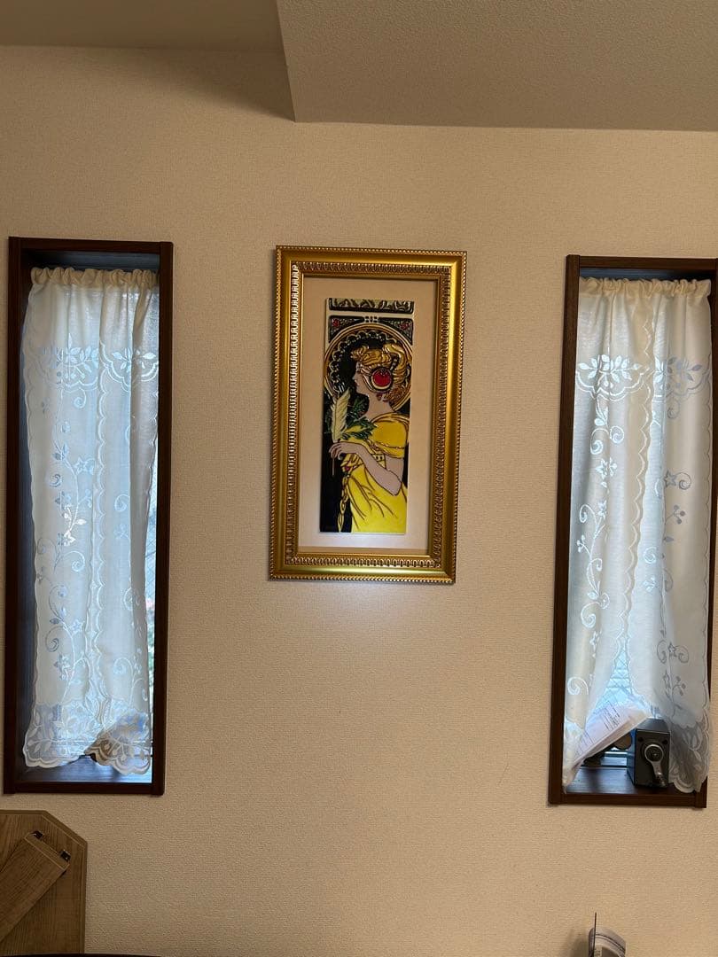 陶額　　貴婦人　絵　金運アップ