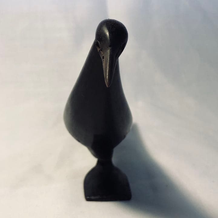 激レア　19世期フランスアンティーク　手彫牛角鳥のオブジェ