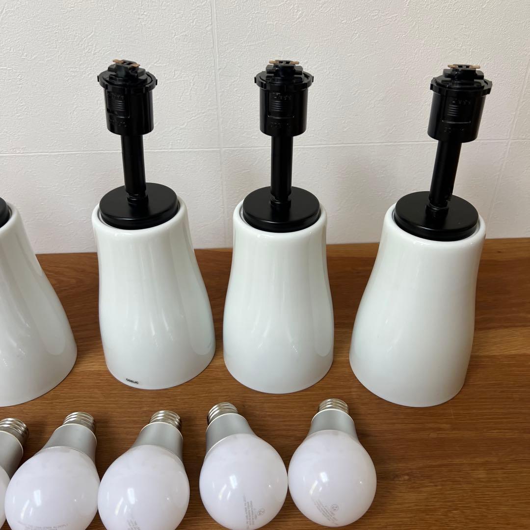オーデリック　5個　ダクトレール用 LEDスポットライト 波佐見焼 白熱灯60W